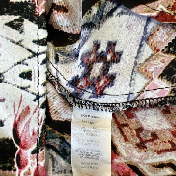 Show Me Your Mumu Jamie Tunic Mini Babydoll Dress XS Tribal Floral Mixed Print - Picture 6 of 9